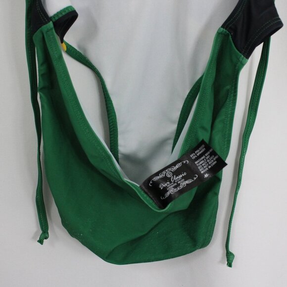 Jamaica Flag Themed Strappy Women's Cutout Backless Swimsuit One Piece Medium - Picture 8 of 9